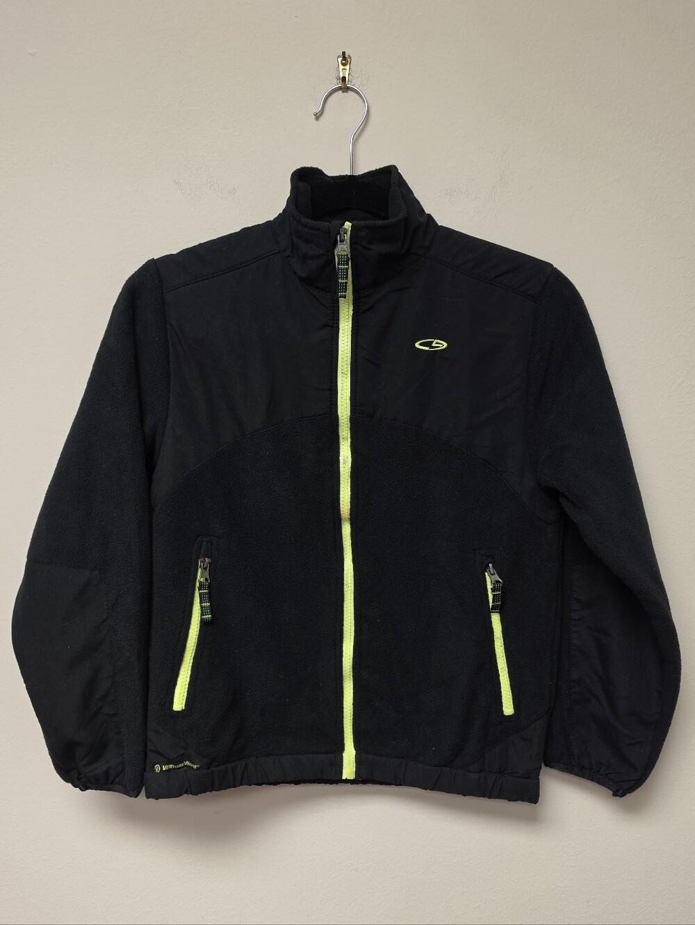 C9 By Champion Venture warm Fleece Jacket Black Lime Green Accents M 8 - 10